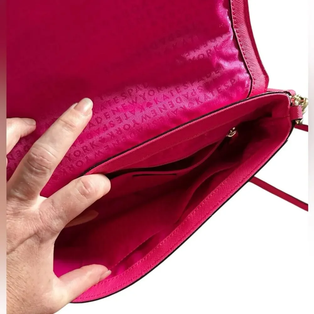 Kate Spade Pink Crossbody Bag with Gold Chain - Picture 3 of 7